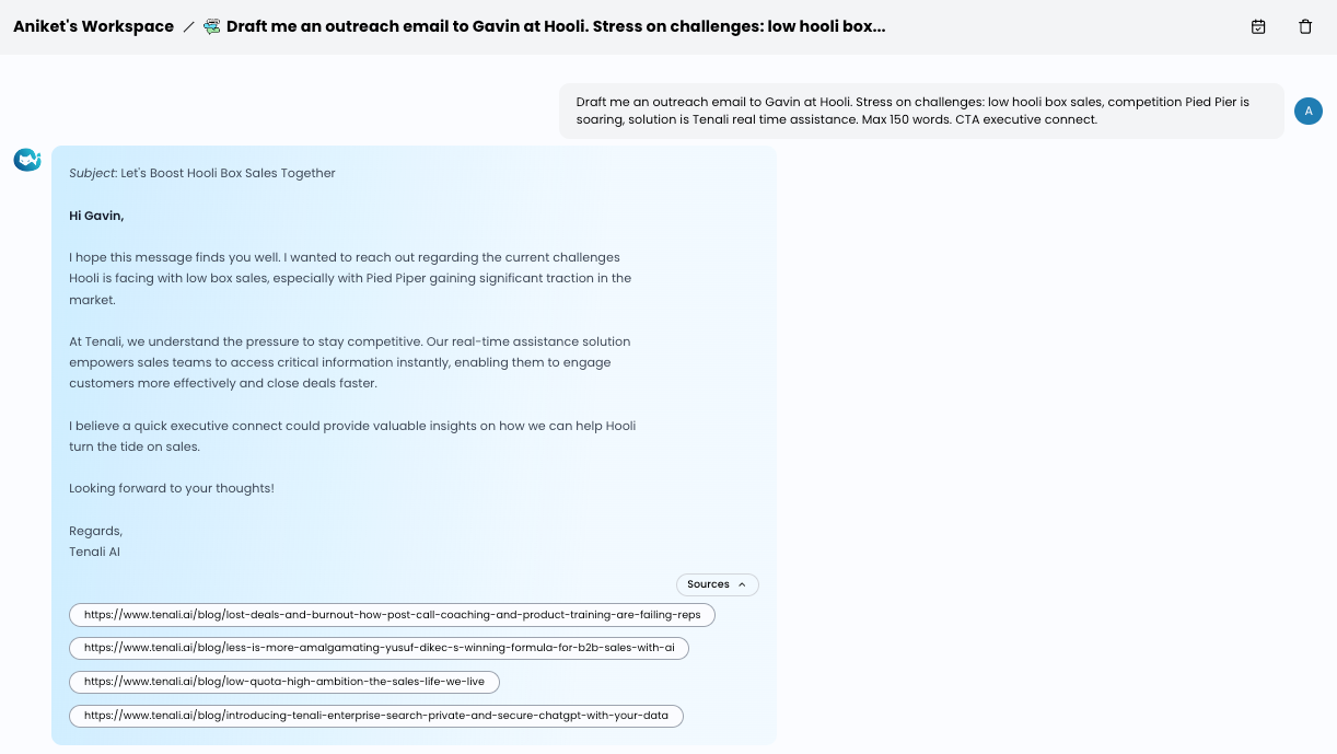 Productivity Hack for Sales Emails: Tenali’s 15 Best Email Drafting Use Cases